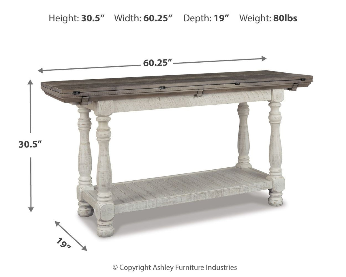 Havalance - Flip Top Sofa Table - Gray / White