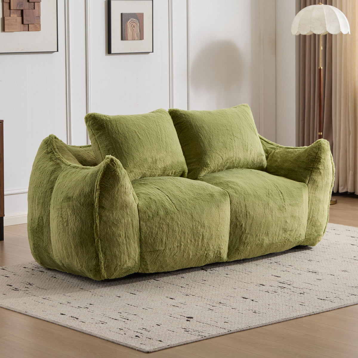 Giant Bean Bag Couch, Ultra Soft Fluffy Loveseat For Living Room - view 33