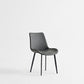 Grey PU Leather & Iron Leg Dining Chairs (2-Piece)