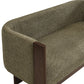 48.5" Upholstered Solid Loveseat (Walnut+Green)