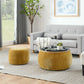 Round Storage Ottoman, 2 In 1 Function, End Table And Ottoman - view 26