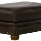 Roberto - Leather Ottoman - Cocoa