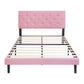 Queen Size Upholstered Platform Bed Frame with Modern Button Tufted