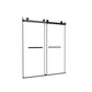 Frameless Double Sliding Shower Door 56-60" W x 74" H
