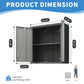 Metal Wall-Mounted Tool Storage Cabinet with Locking Door