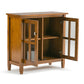 Warm Shaker 32" Wide Solid Wood Low Storage Cabinet in Light Golden