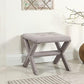 Linen Blend Accent Bench with Nailhead Trim