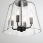 Soiree Four Candle Lights Pendant With Clear Glass