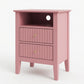 18" Fluted 2-Drawer Nightstand Set of 2, Modern