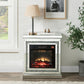 Noralie - 28" Fireplace - Mirrored & Faux Diamonds
