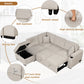 Sleeper Sofa Bed, 2 In 1 Pull Out Sofa Bed L Shape Couch With Storage Ottoman For Living Room, Bedroom Couch - view 19