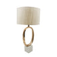 D14x28.5" Oval Shape Cut Out Metal Table Lamp