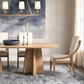 Lennox High-Back Upholstered Reclaimed Pine Wood Dining Chair Set