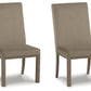 Chrestner - Dining UPH Side Chair (Set of 2) - Gray / Brown