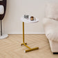 White C-shaped Side Table for Living Room & Bedroom