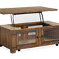 Chesterfield - Top Storage Cocktail Table With Casters - Farmhouse Timber