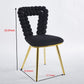 Modern Chair Set of 2 with Golden Color Iron Tube Legs