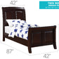 Elegant Transitional Twin Bed in Cappuccino
