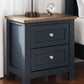 Landocken - Two Drawer Night Stand - Brown / Blue