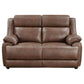 Ellington Upholstered Padded Arm Loveseat Dark Brown - view 7