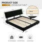 Queen Size Bed Frame with Tufted Headboard