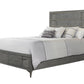 Gray King Storage Bed With Book Matched Veneer