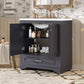 30" Luxurious Bathroom Vanity with Ceramic Sink