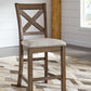 Moriville - Upholstered Barstool (Set of 2) - Beige