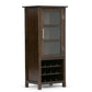 Avalon 22 Inch Wide Solid Wood 12-Bottle Wine Rack Storage Cabinet