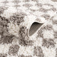 Kieu Taupe Checkered Plush Rug