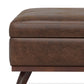 Owen 40 Inch Wide XL Square Coffee Table Storage Ottoman