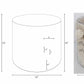 Bordon Ivory Textured Pom-Pom Stool - Clearance