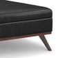 Owen 40 Inch Wide XL Square Coffee Table Storage Ottoman