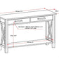 Kitchener 47 Inch Wide Solid Wood Console Sofa Table