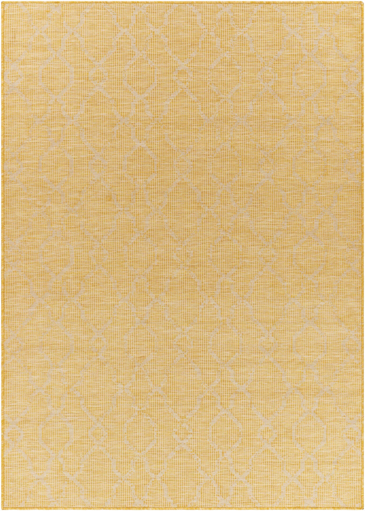 Brocton Yellow Flatweave Outdoor Rug - Clearance