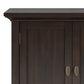 Redmond 32 Inch Wide Solid Wood Low Storage Cabinet in Brunette