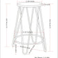 Simeon - 24" Metal Counter Height Stool with Wood Seat - Cocoa