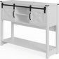 46" Modern Farmhouse Entryway Table with Storage & Sliding Barn Door