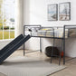 Cordelia - Twin Loft Bed With Slide - Antique Oak, Sandy Black & Dark Bronze Hand-Brushed