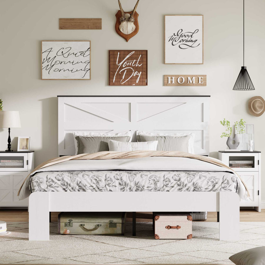 King Bed Frame with Headboard