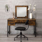 Juvanth - Vanity Desk & Mirror - Rustic Oak & Black
