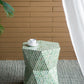 19" Tapered Green Pedestal Stool