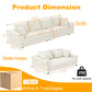 Plush Corduroy 4-Seat Sofa
