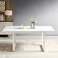Square Extendable Dining Table with Metal Legs