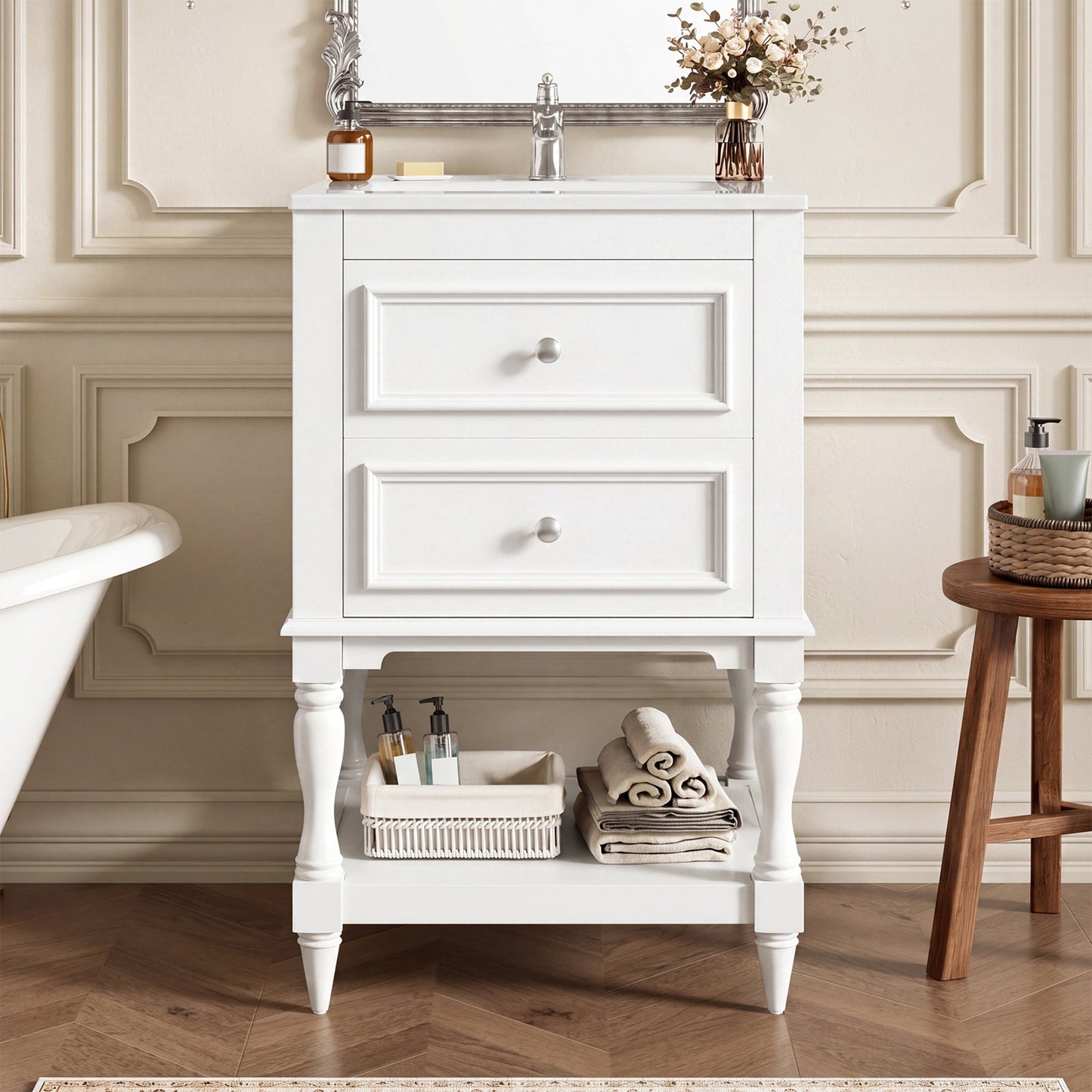 20'' Bathroom Vanity with Ceramic Sink