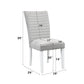 Elizaveta - Side Chair (Set of 2) - Gray Velvet &White High Gloss