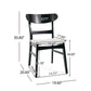Set of 2 Dining Chairs - Upholstered Seat, Rubberwood Legs