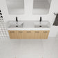 60" Floating Double Sink Bathroom Vanity with Extra-Large Storage