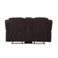 Madden - Motion Loveseat With Console - Brown Chenille
