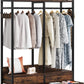 47.2" Rustic Brown Freestanding Closet Organizer